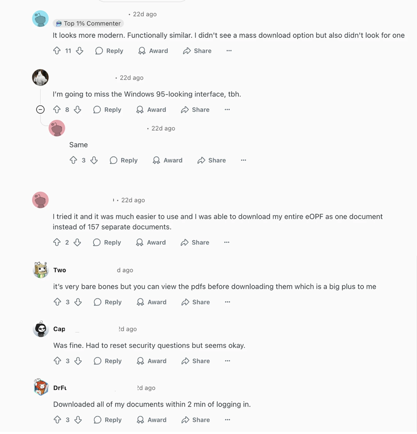 Reddit — post-launch reactions