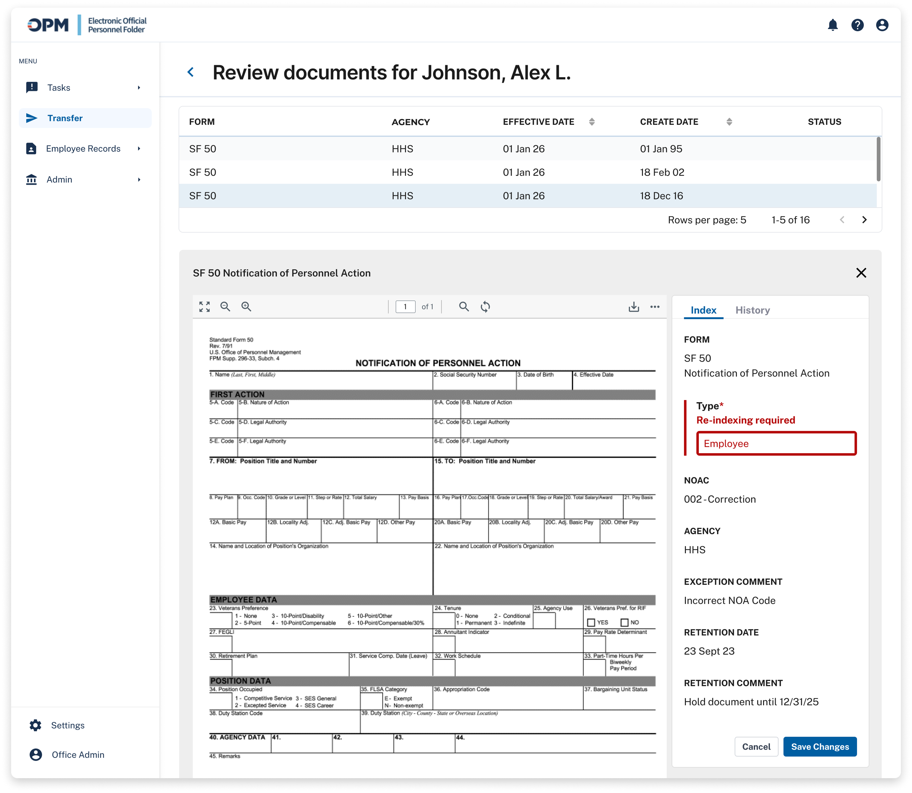 Prepare transfer folder